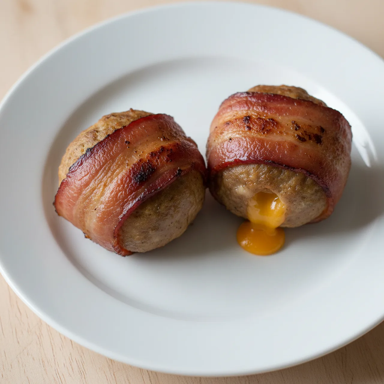 Bacon-Wrapped Cheese-Stuffed Meatballs