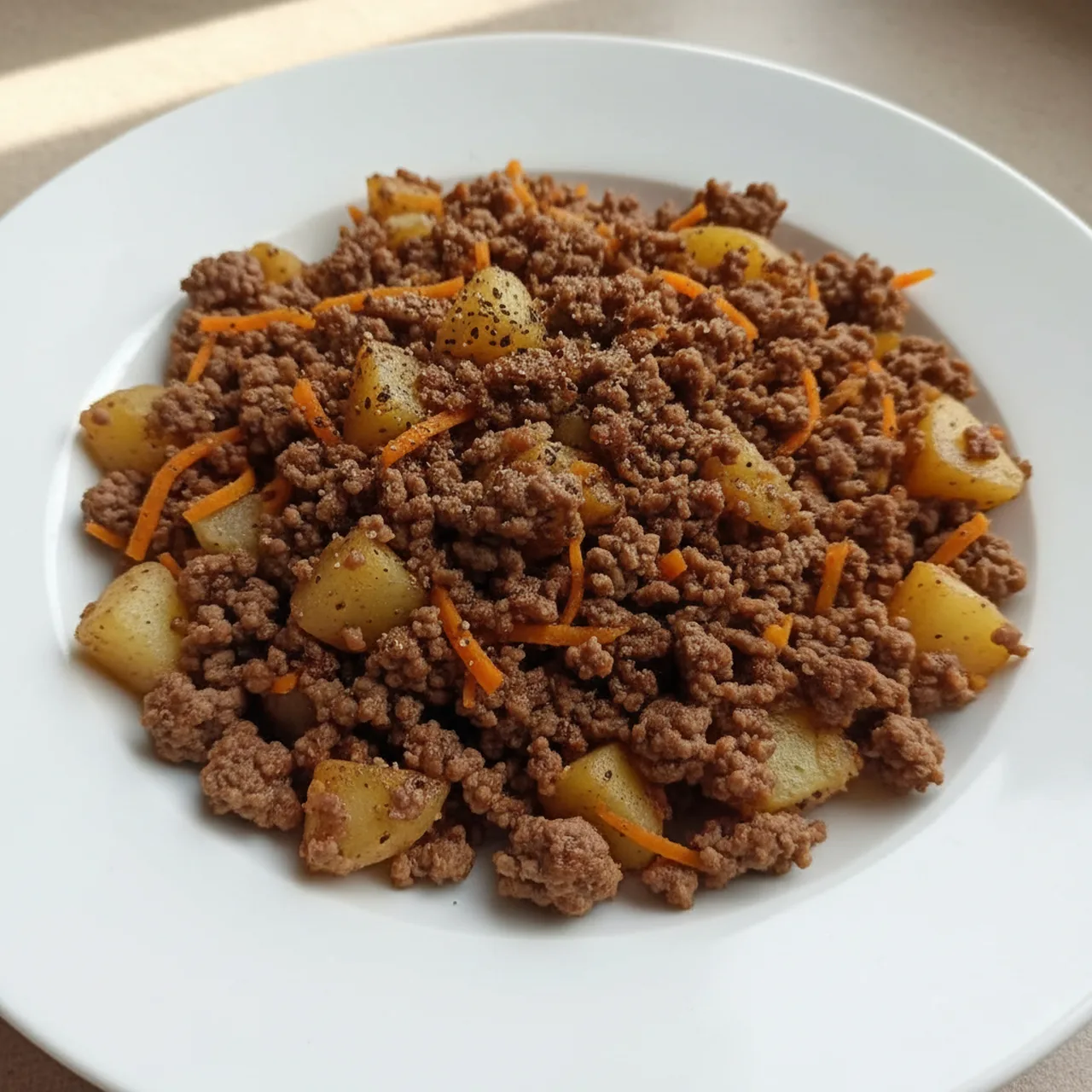 Beef mince hash