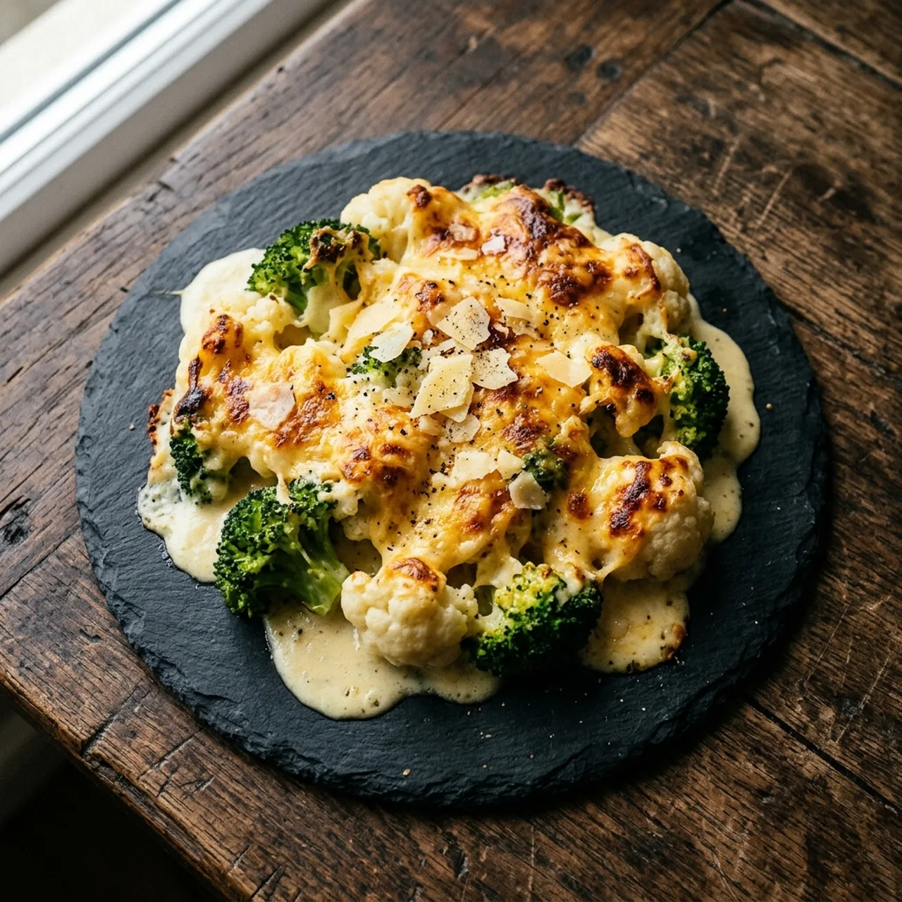 Cauliflower and Broccoli Cheese