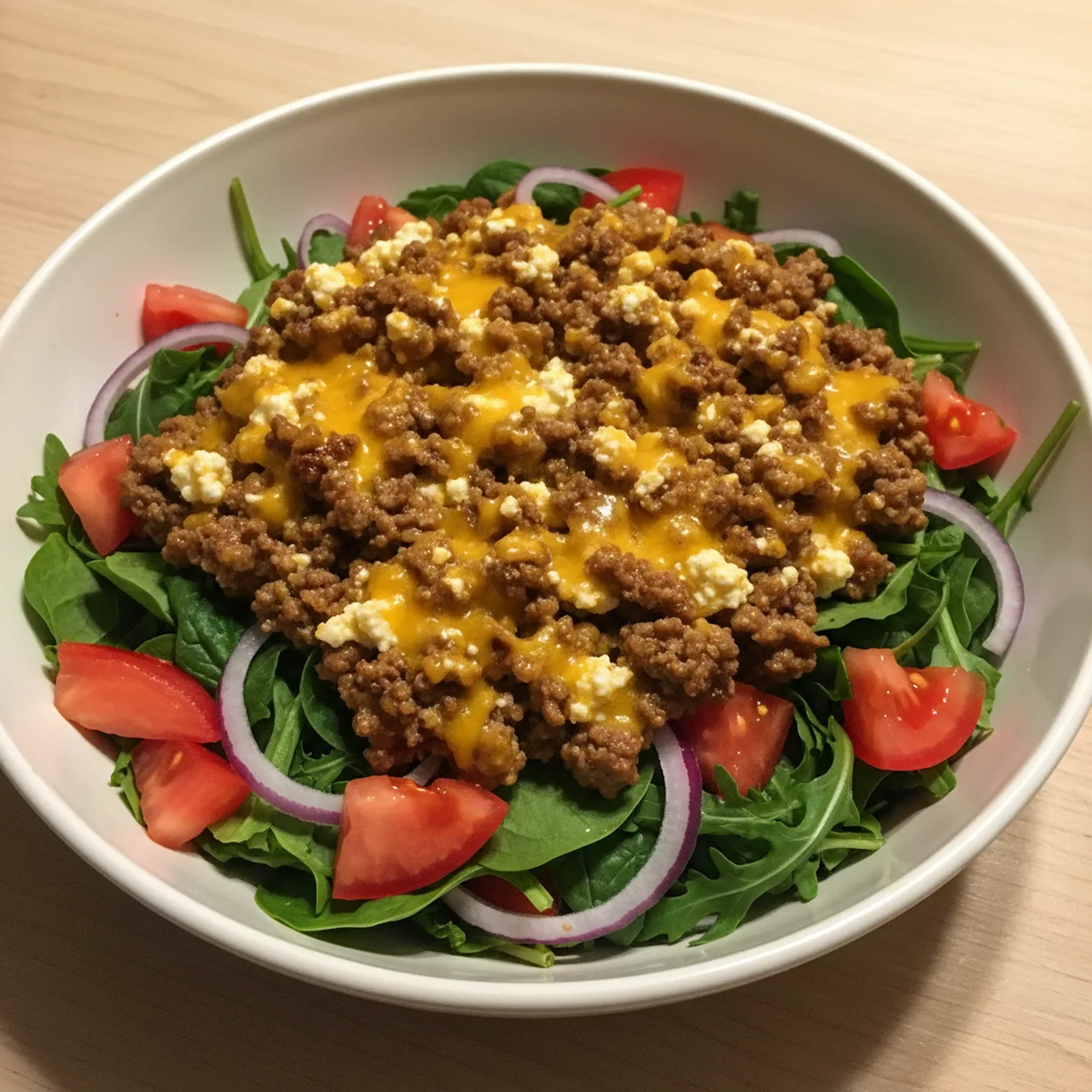 Cheese Burger Salad Bowl