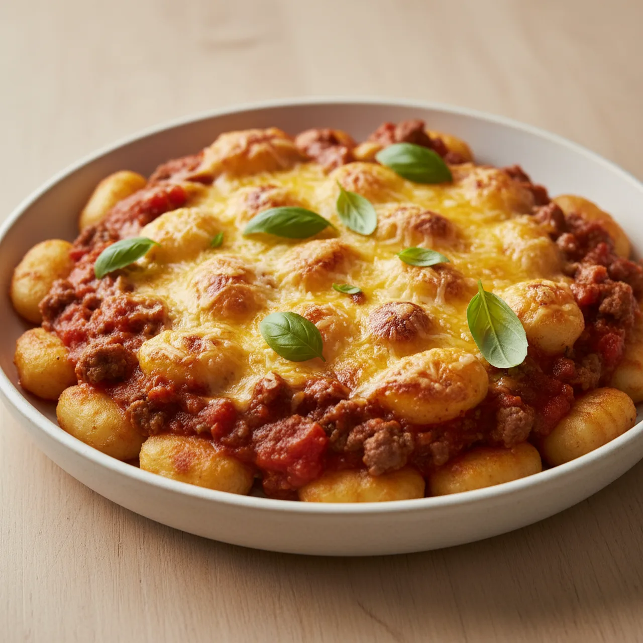 Cheesy Gnocchi Bolognese