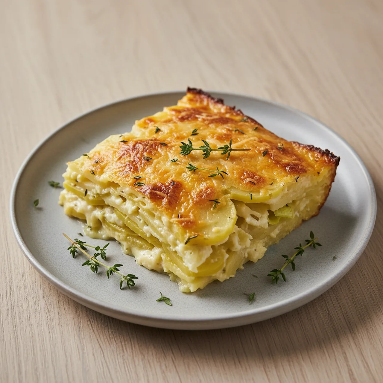 Cheesy Leek and Potato Bake