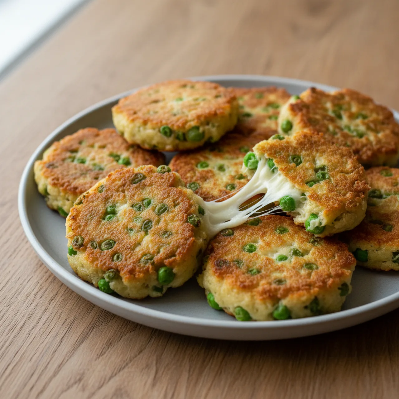 Cheesy Pea Fritters