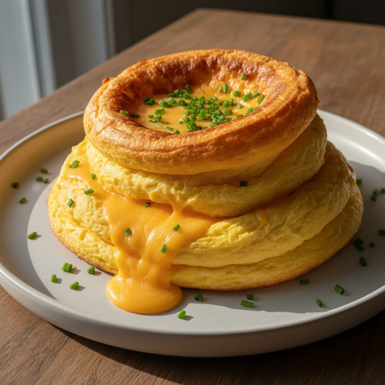 Cheesy Soufflé Omelette