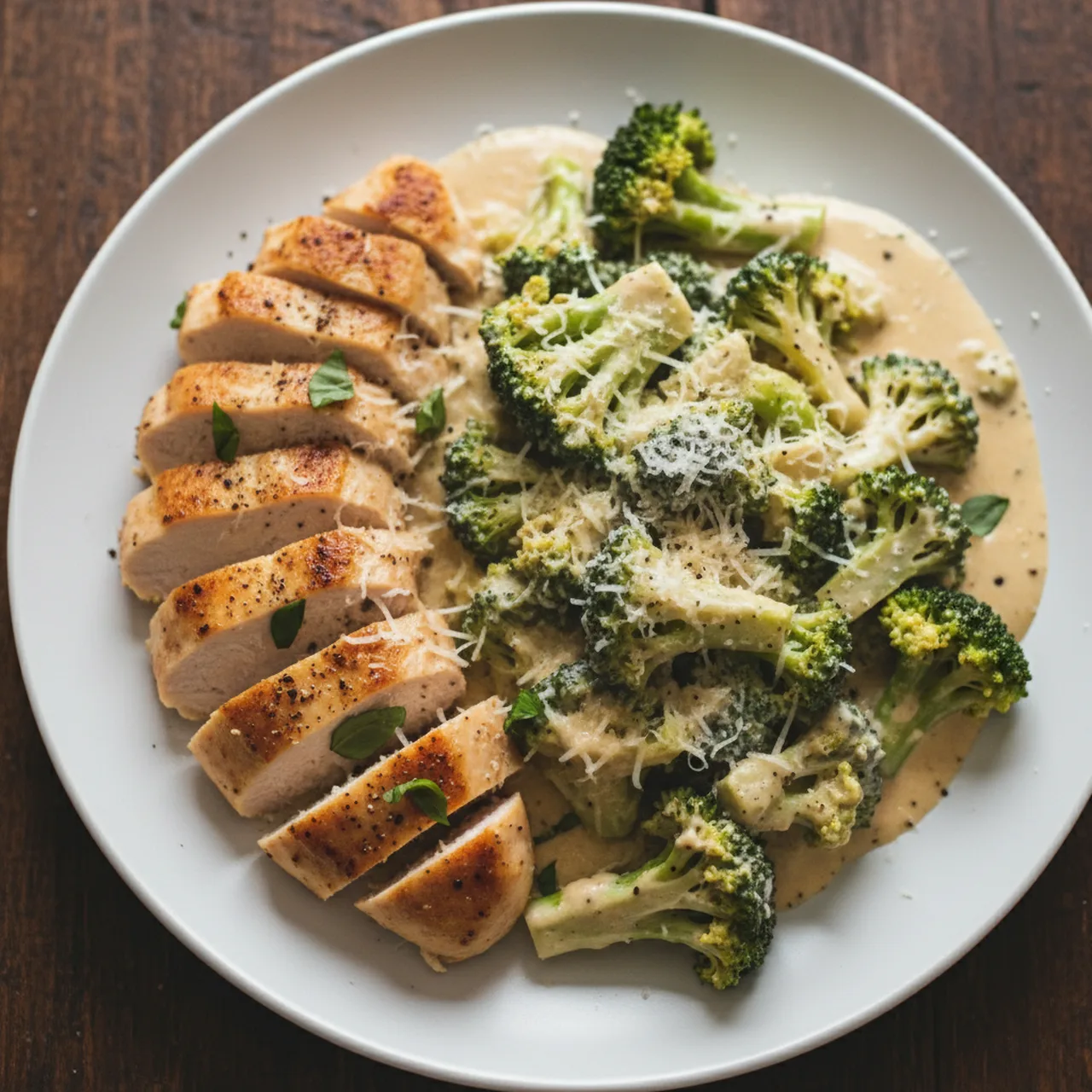 Chicken Alfredo Broccoli