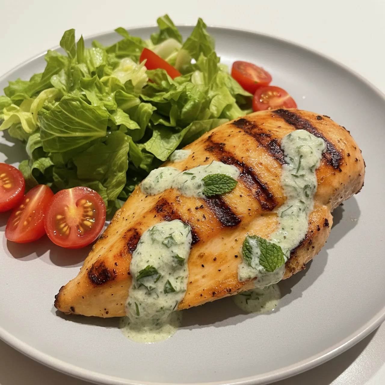 Coriander-Mint Yogurt Marinated Chicken