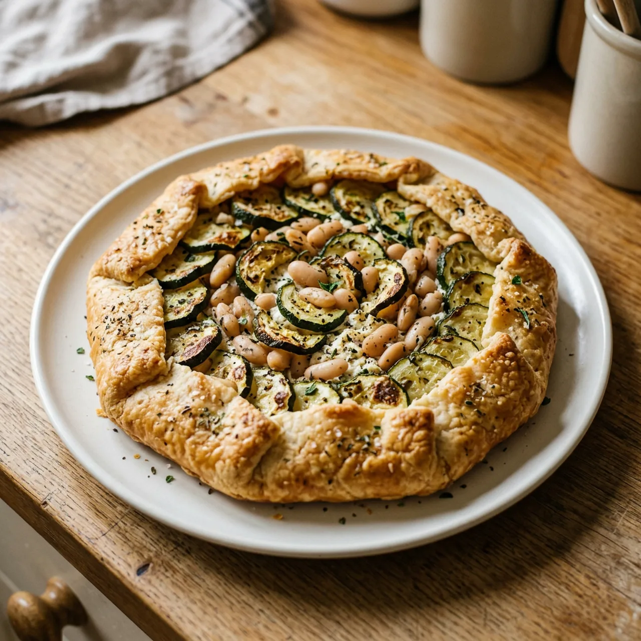 Courgette and Bean Galette
