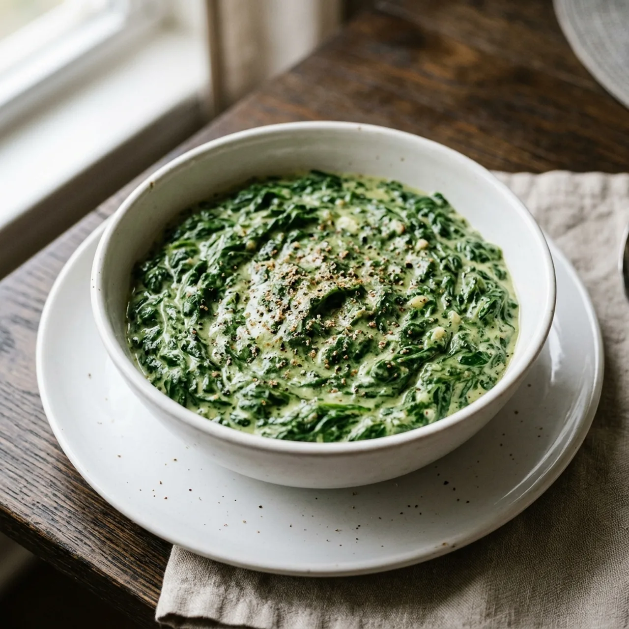 Creamed Spinach with Nutmeg and Garlic