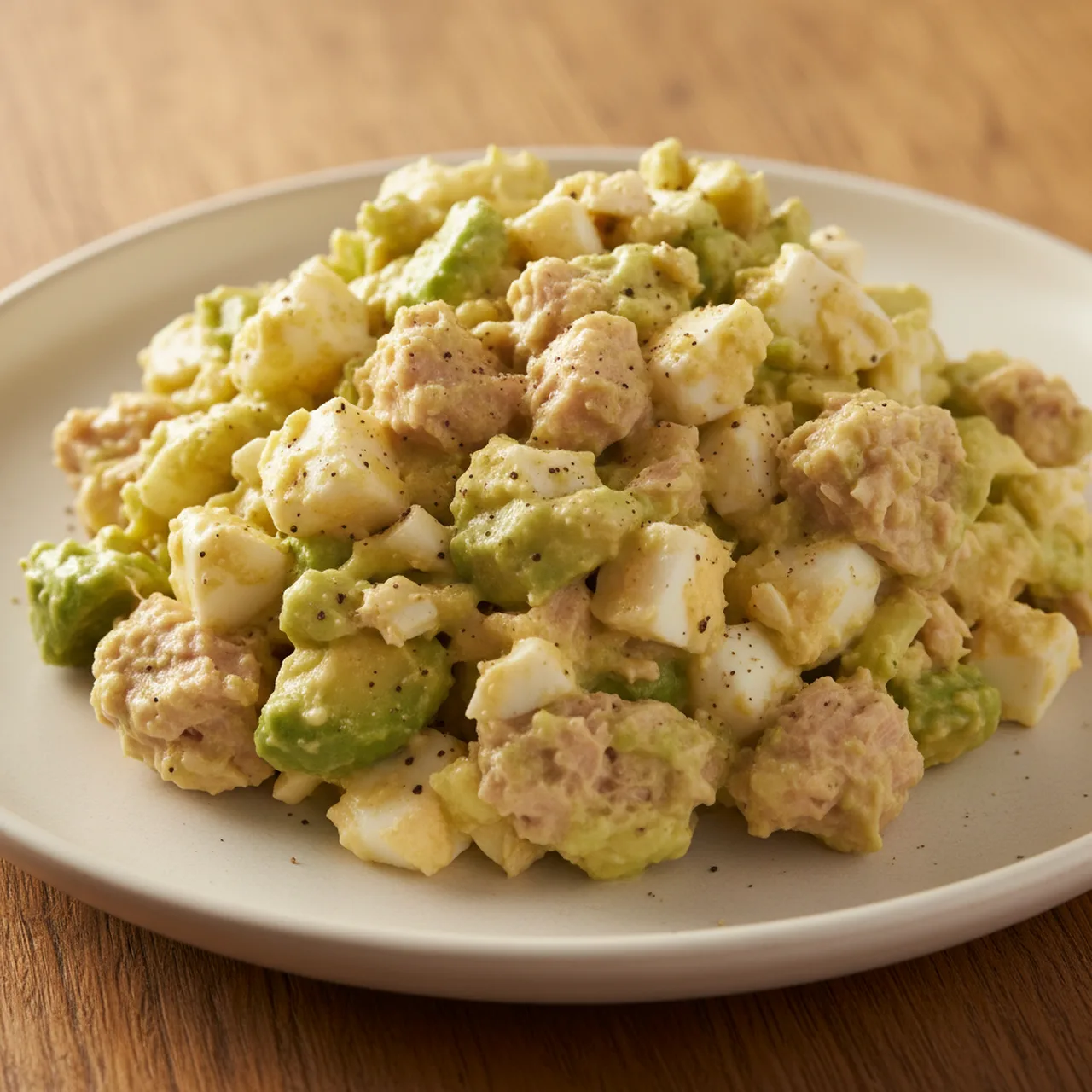 Creamy Avocado Tuna Egg Salad
