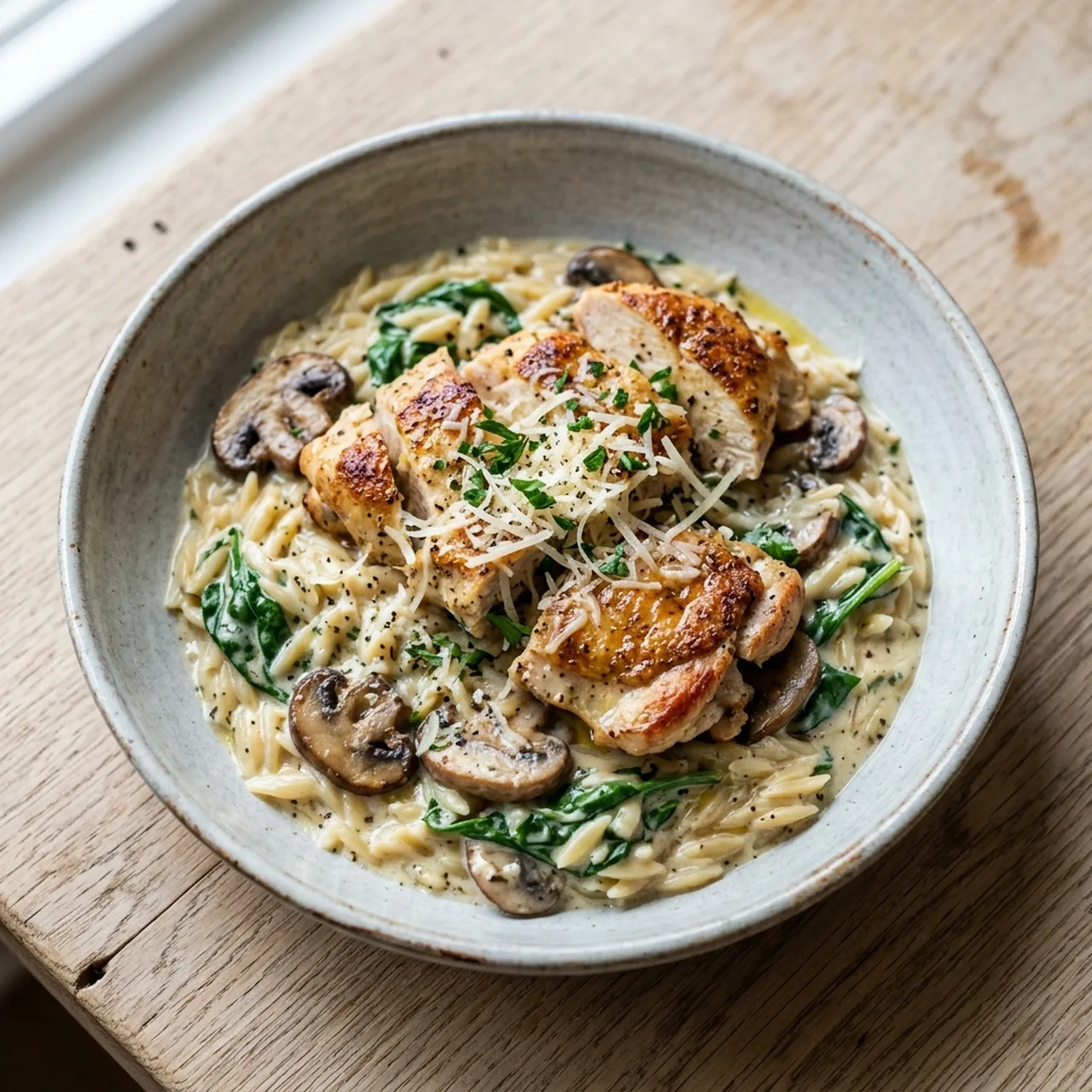 Creamy Chicken Orzo