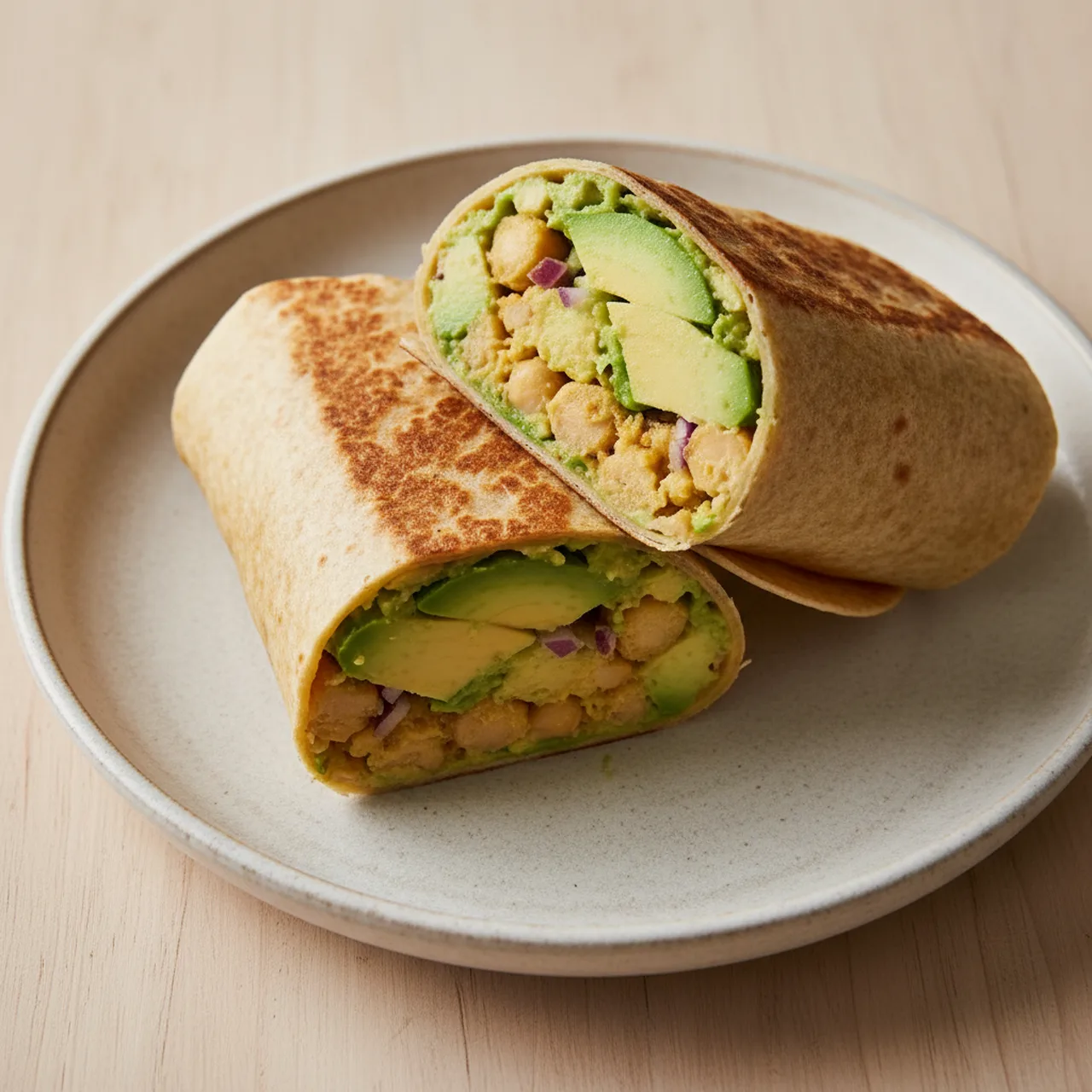 Creamy Chickpea Avocado Wrap