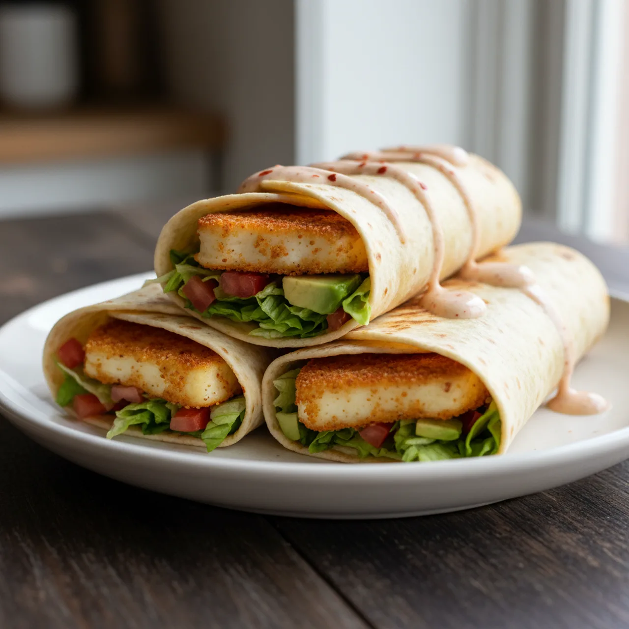 Crispy Halloumi Burritos