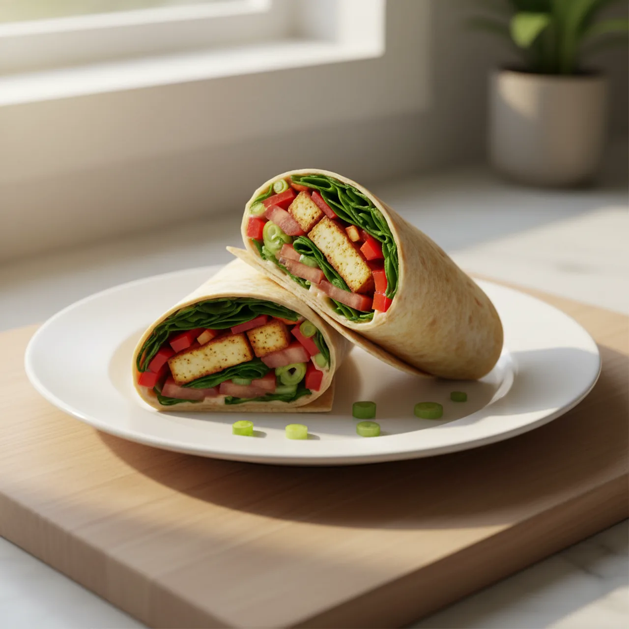 Crispy Tofu Breakfast Wrap