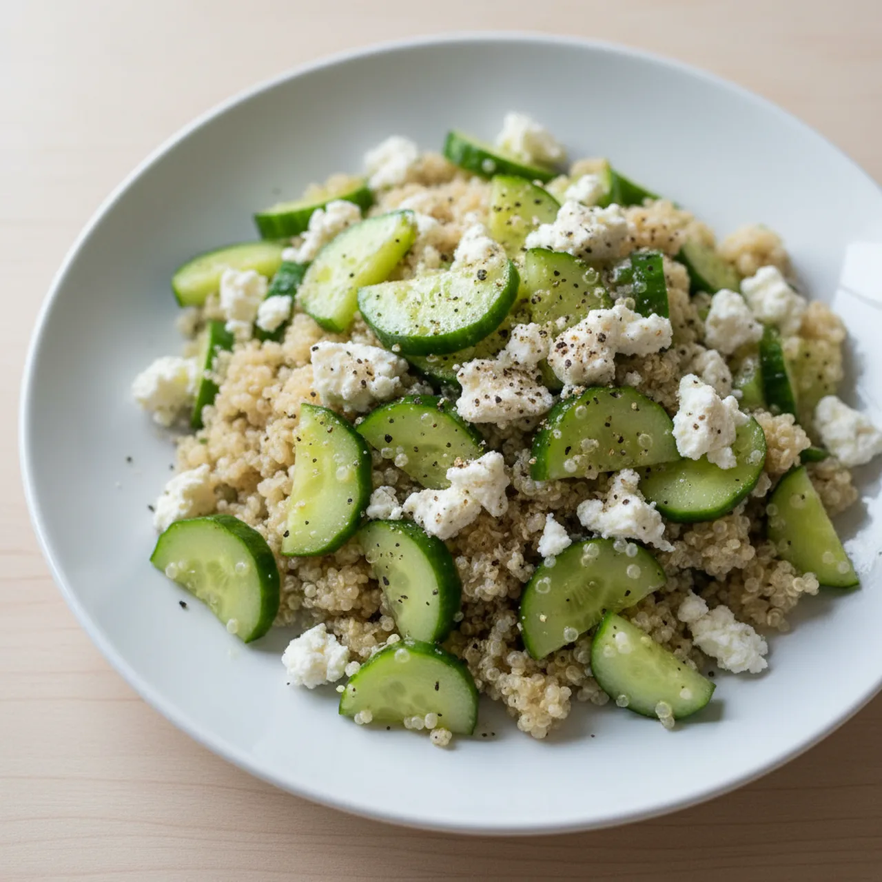 Cucumber Feta Quinoa Salad