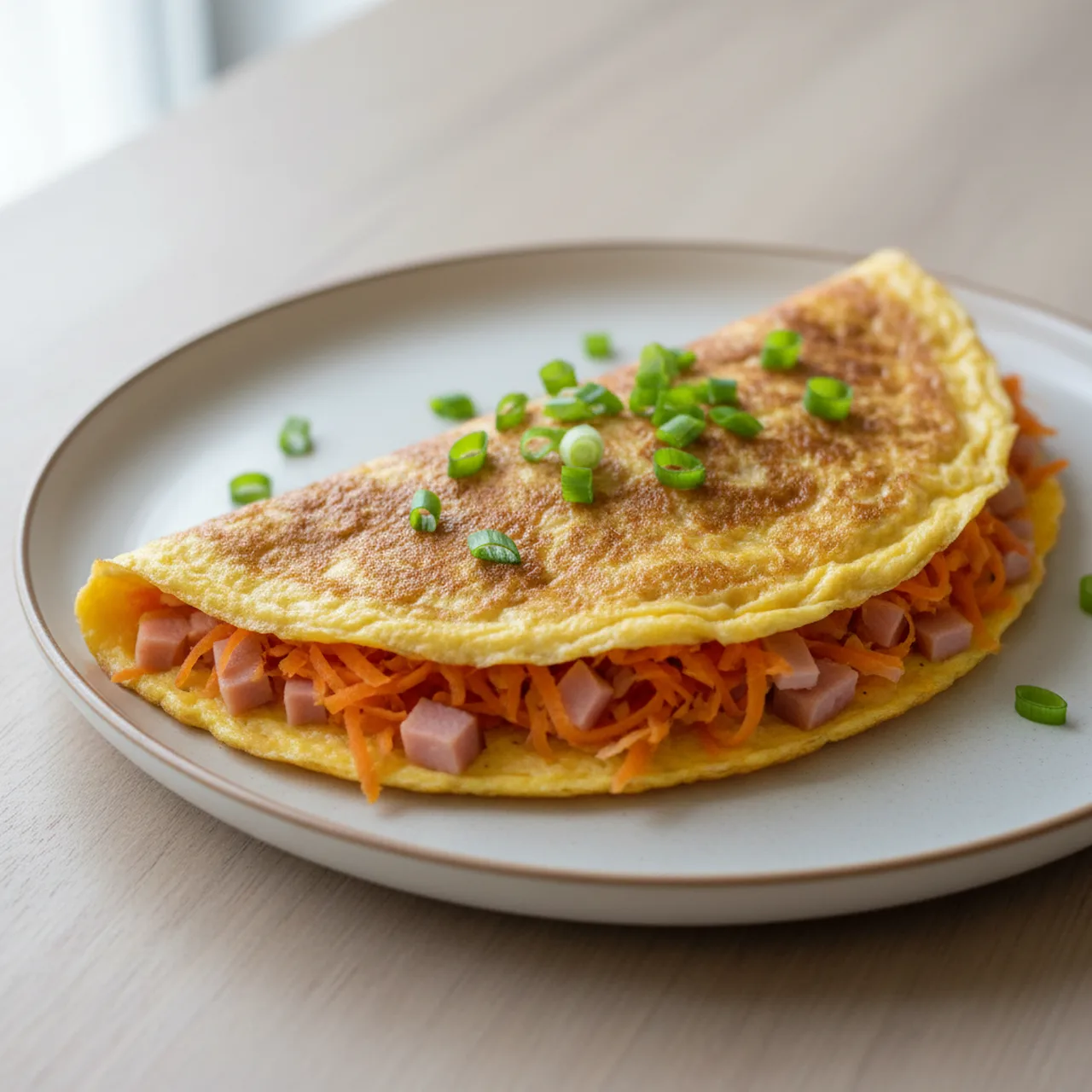 Easy Carrot and Ham Omelette