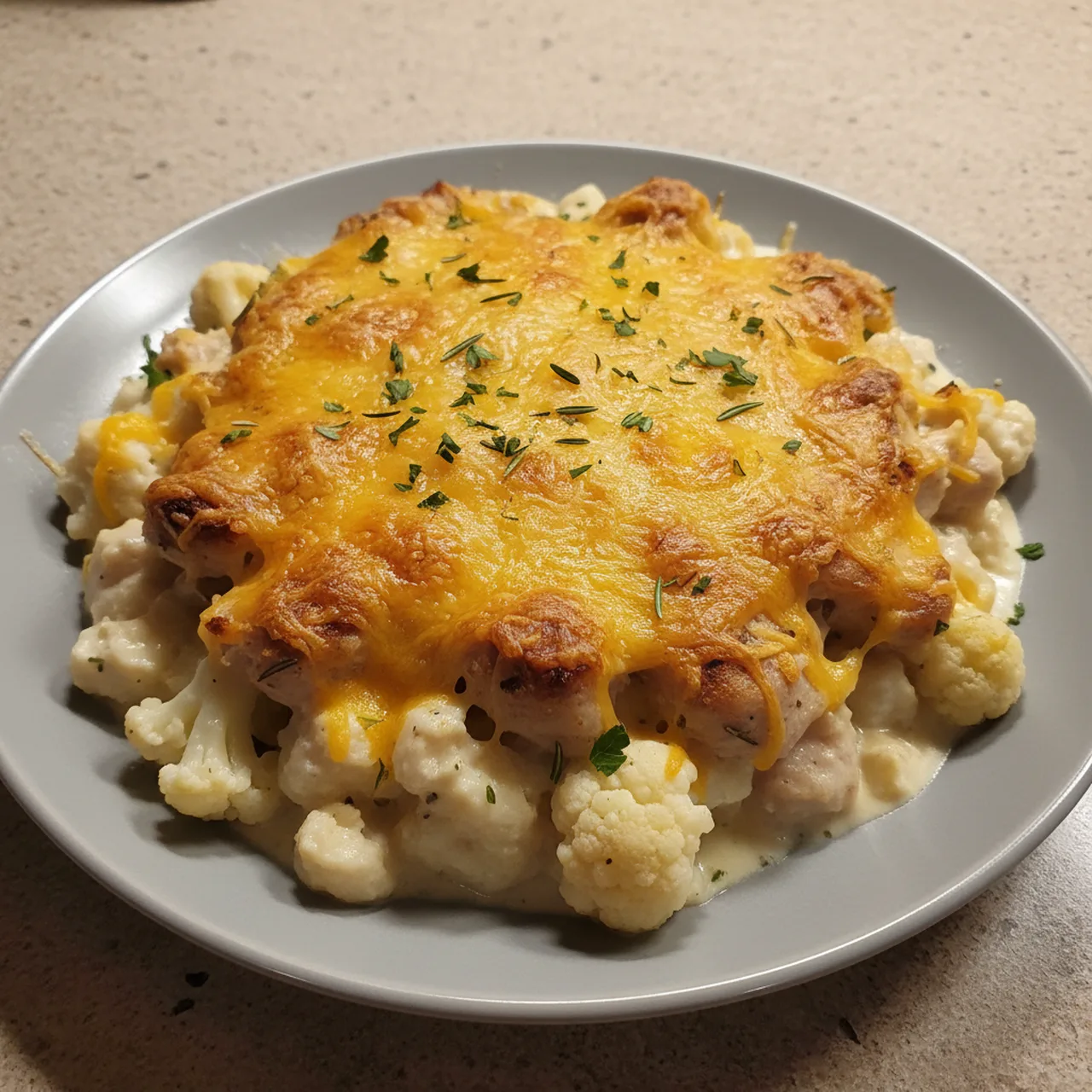 Festive Keto Turkey and Cauliflower Bake