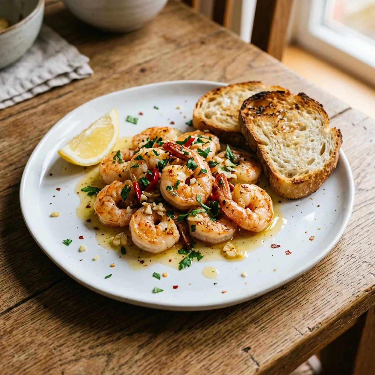 Garlic and Chilli Prawns