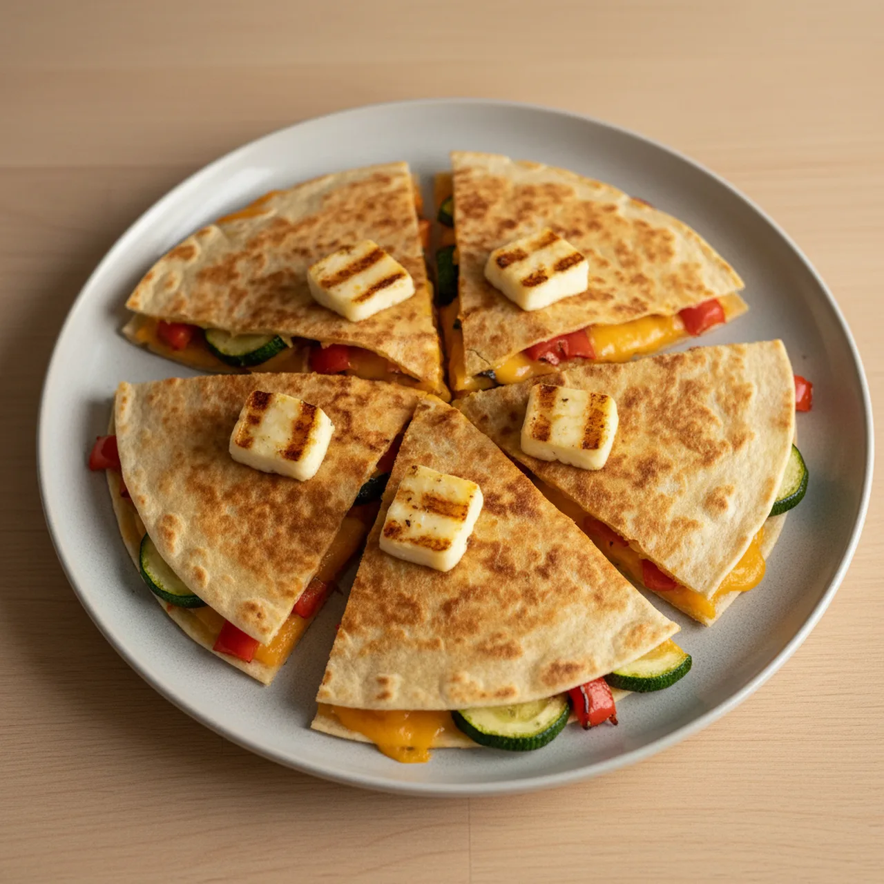 Halloumi and Veggie Quesadillas