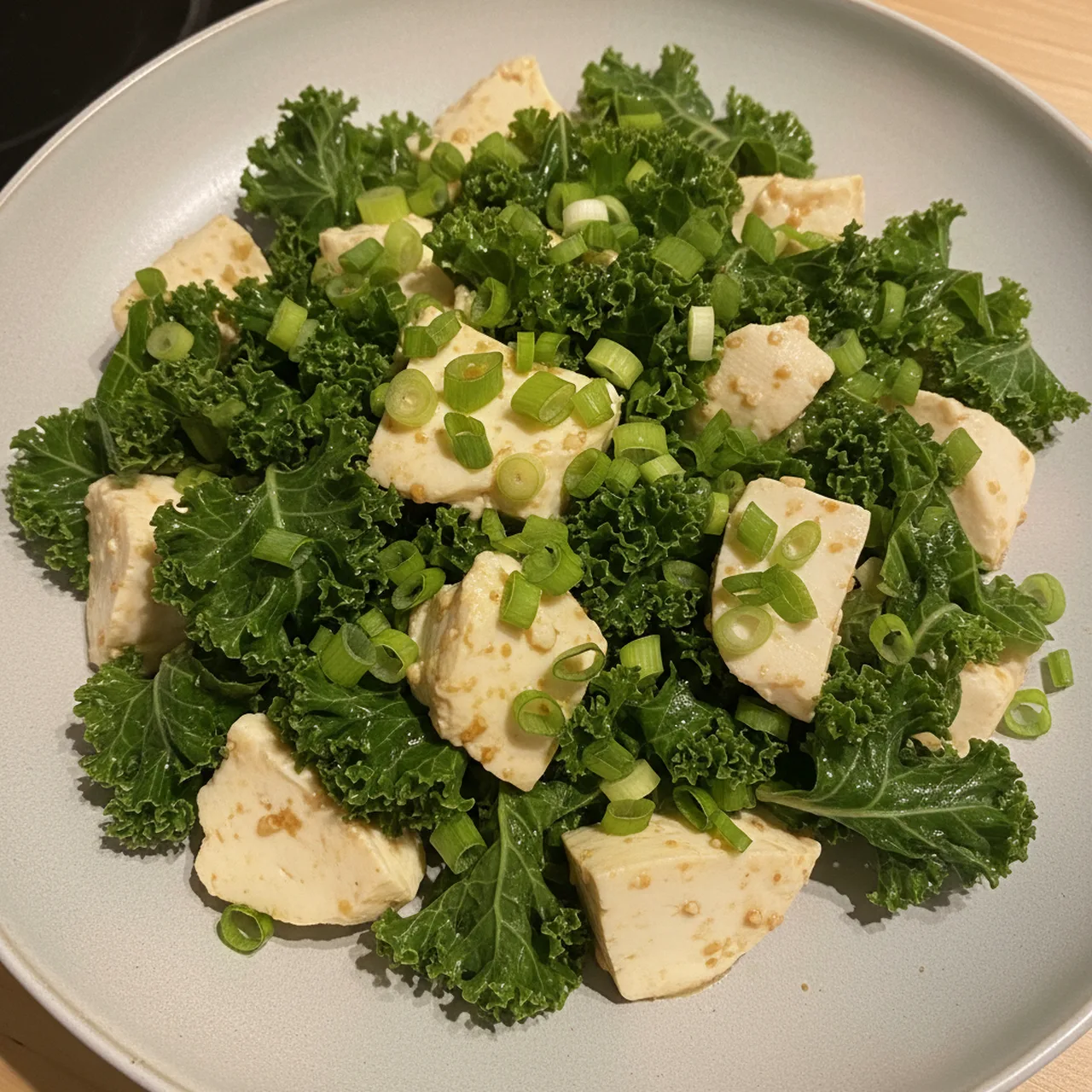 Kale and Silken Tofu Stir-fry