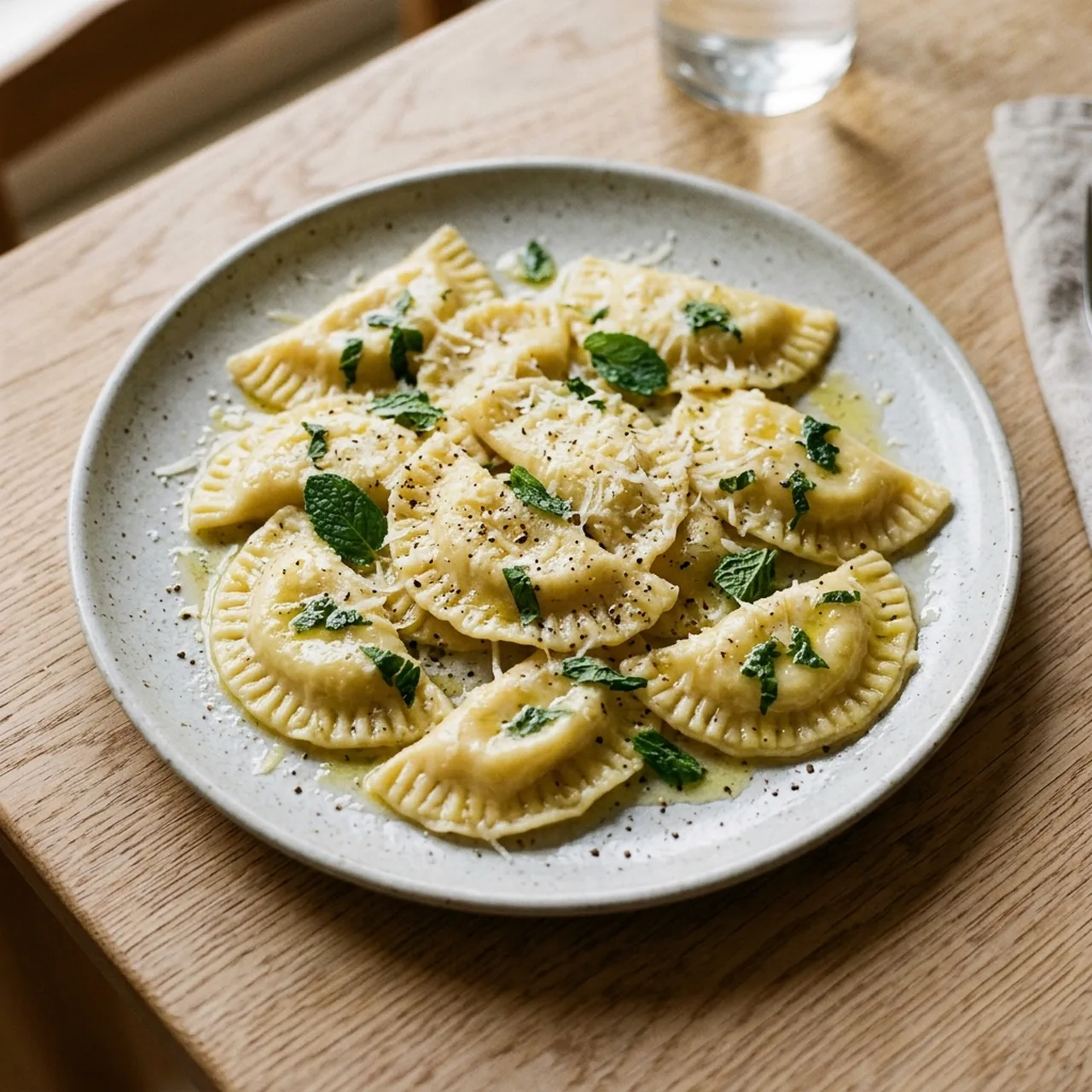 Lemon and Ricotta Mezzalune