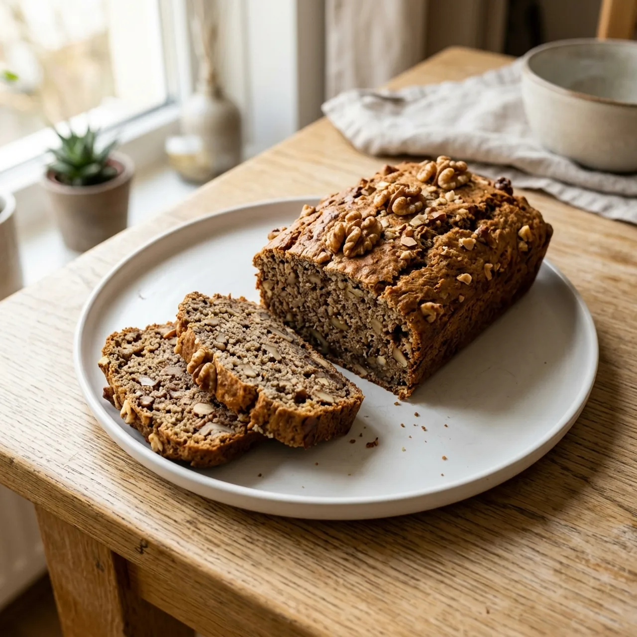 Low-Carb Vegan Walnut & Banana Bread