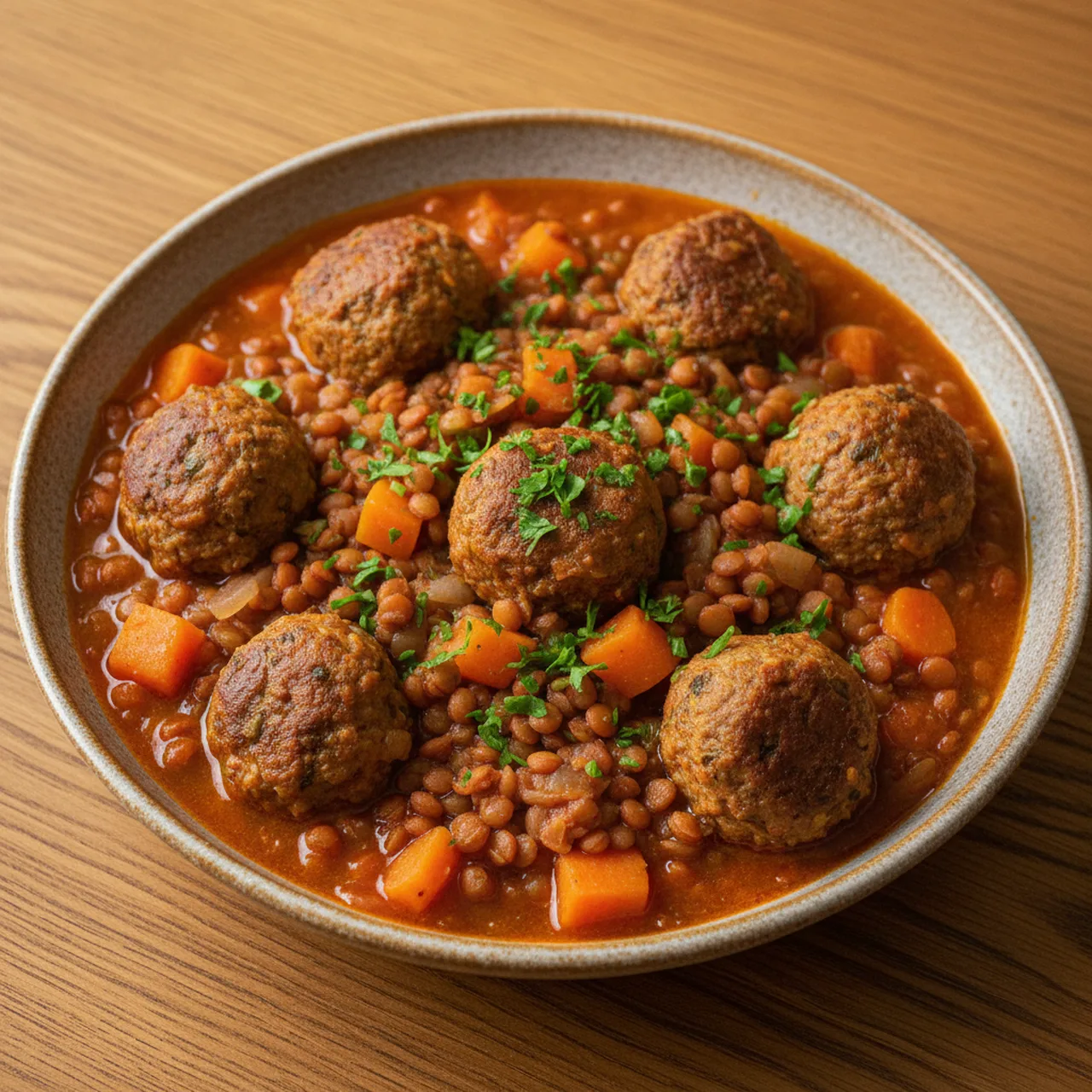 Meatball and Lentil Stew