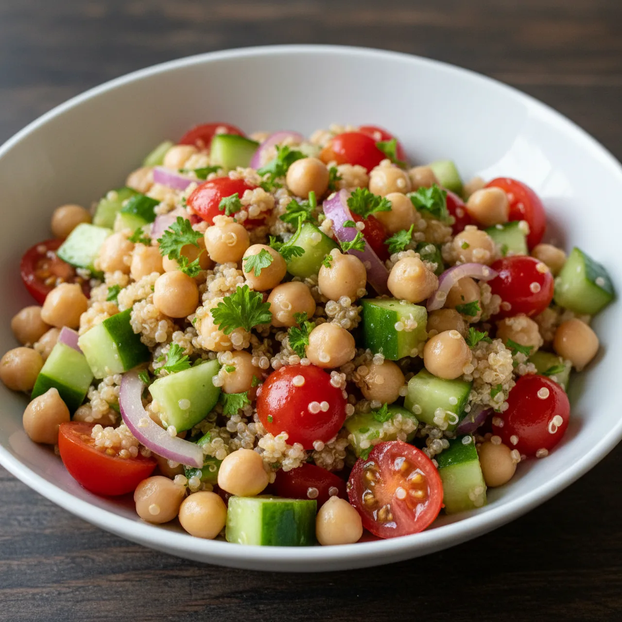 Mediterranean Chickpea and Quinoa Salad