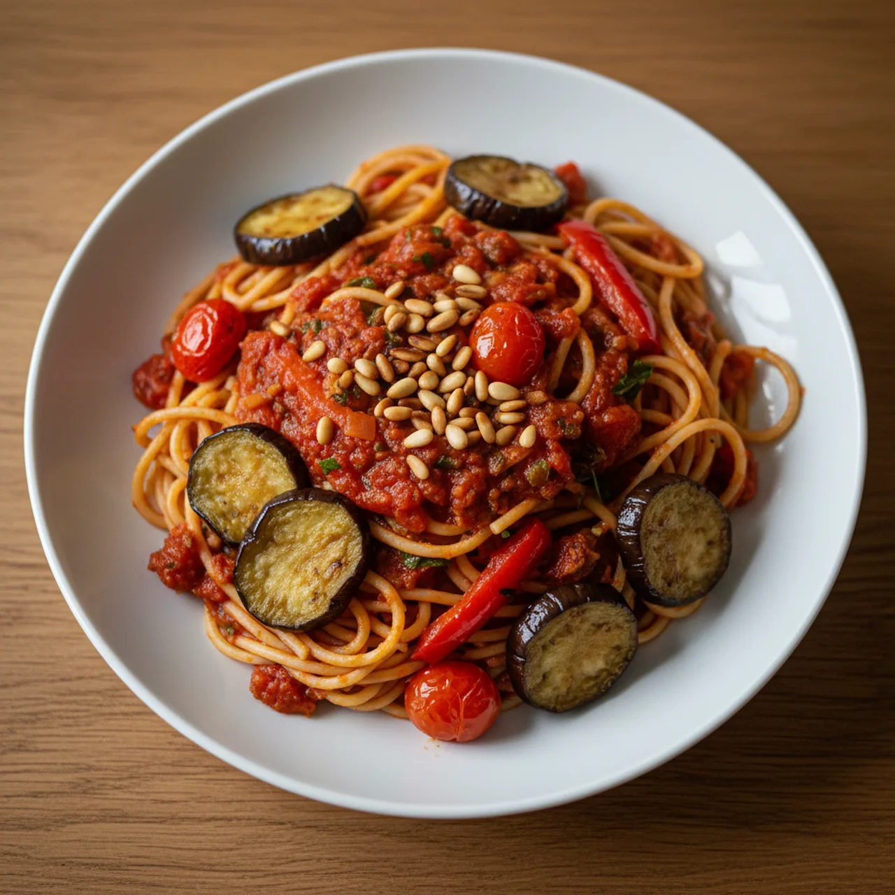 Mediterranean Veggie Spaghetti