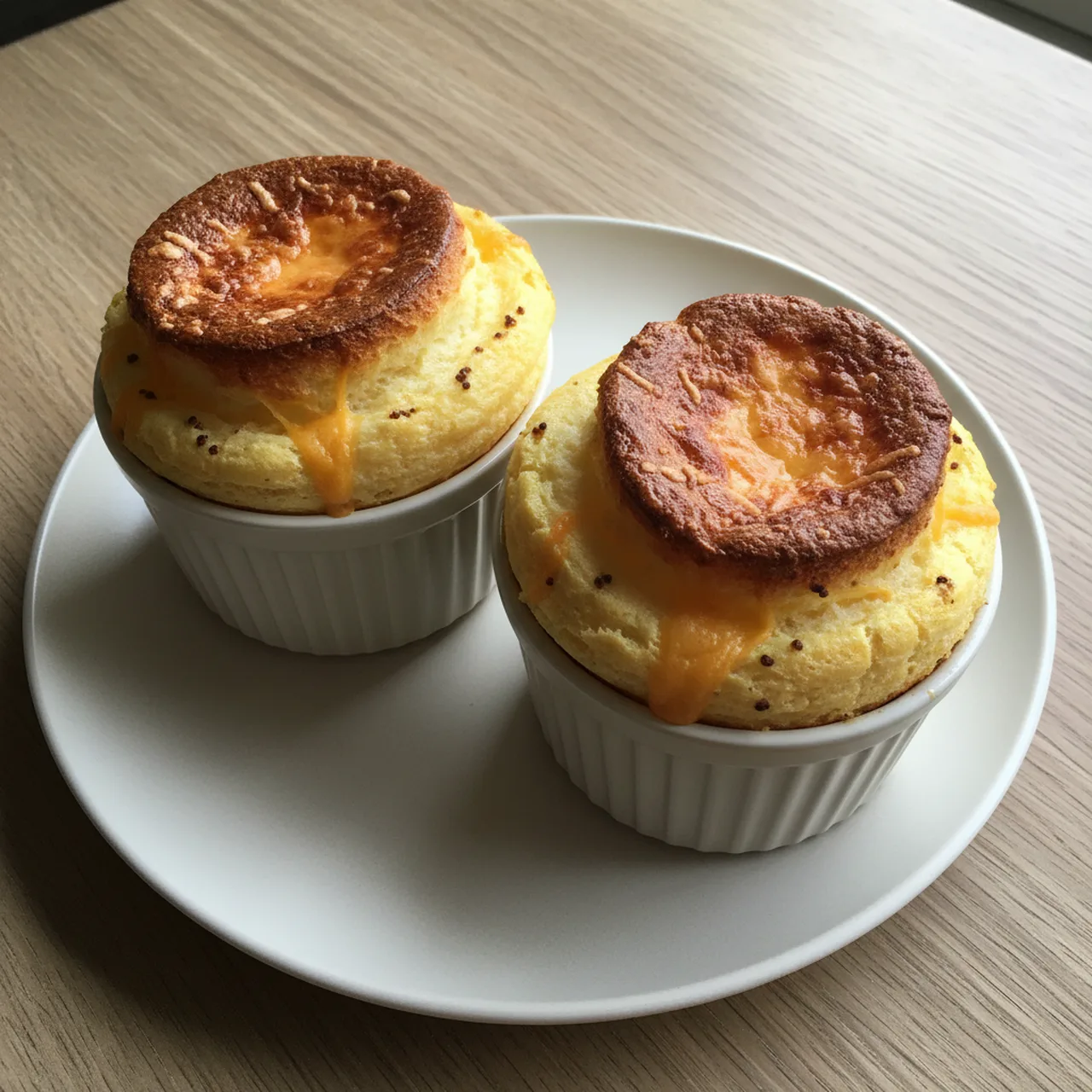 Melted Cheese Soufflés