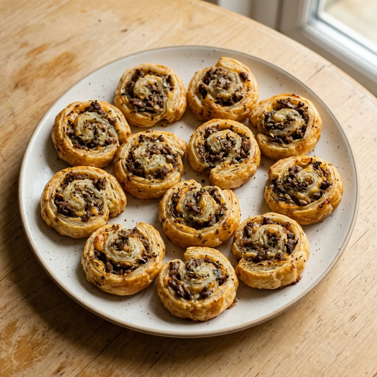 Minced Beef Pinwheels