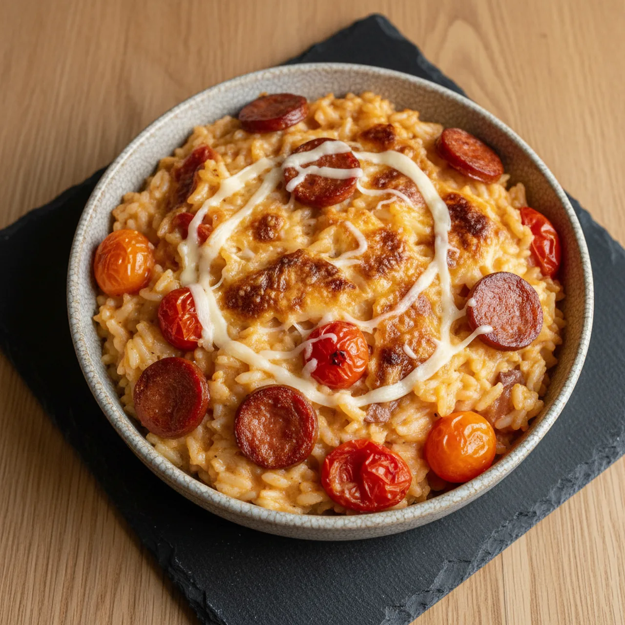 Oven-Baked Chorizo and Tomato Risotto