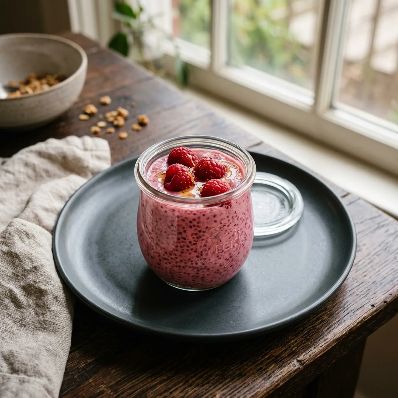 Raspberry Chia Pudding