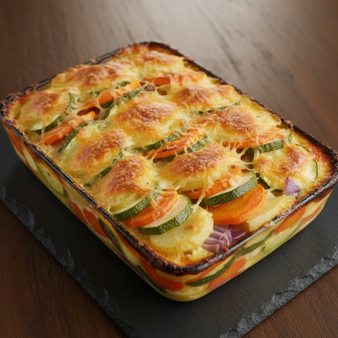 Roasted Vegetable and Potato Gratin