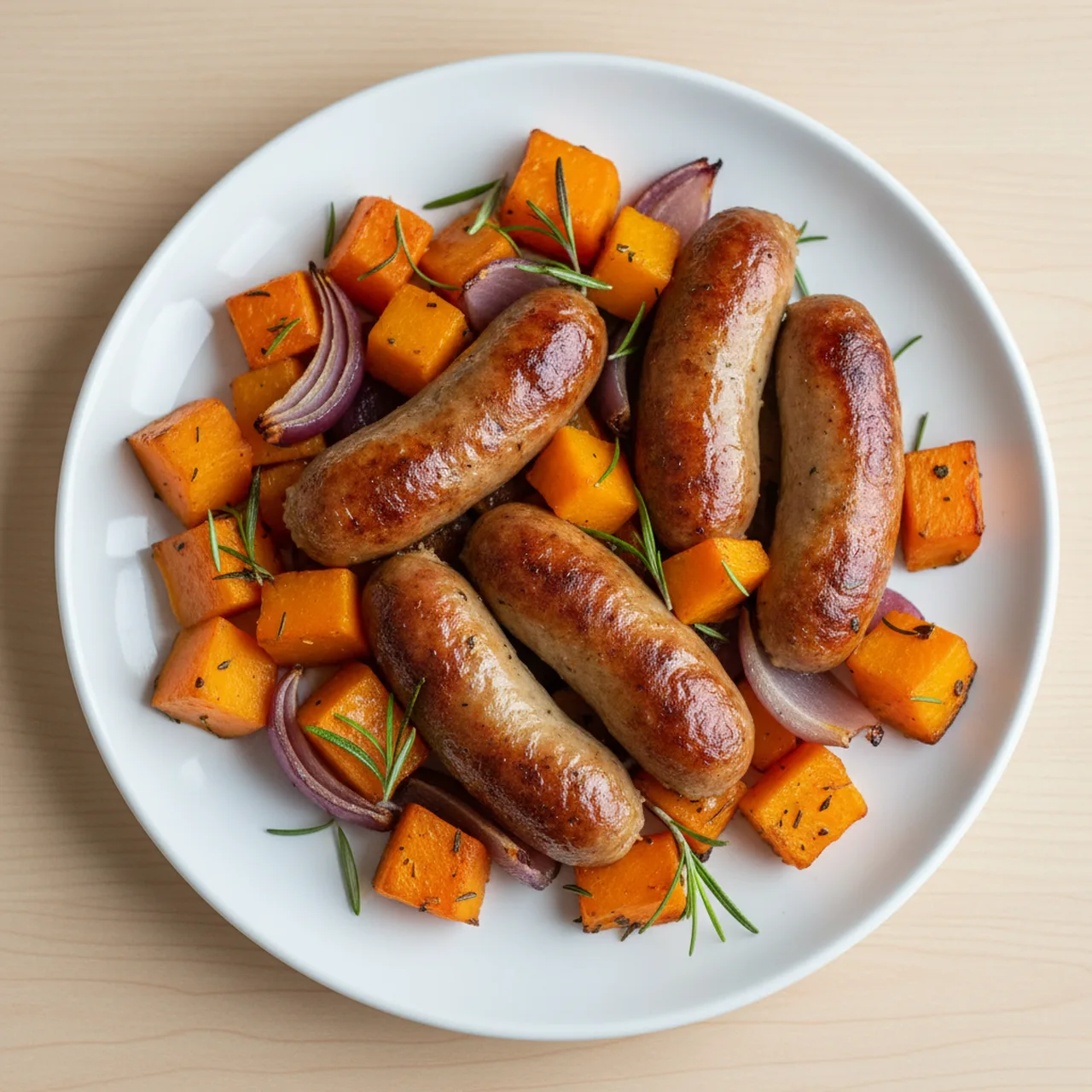 Sausage and Butternut Squash Tray Bake