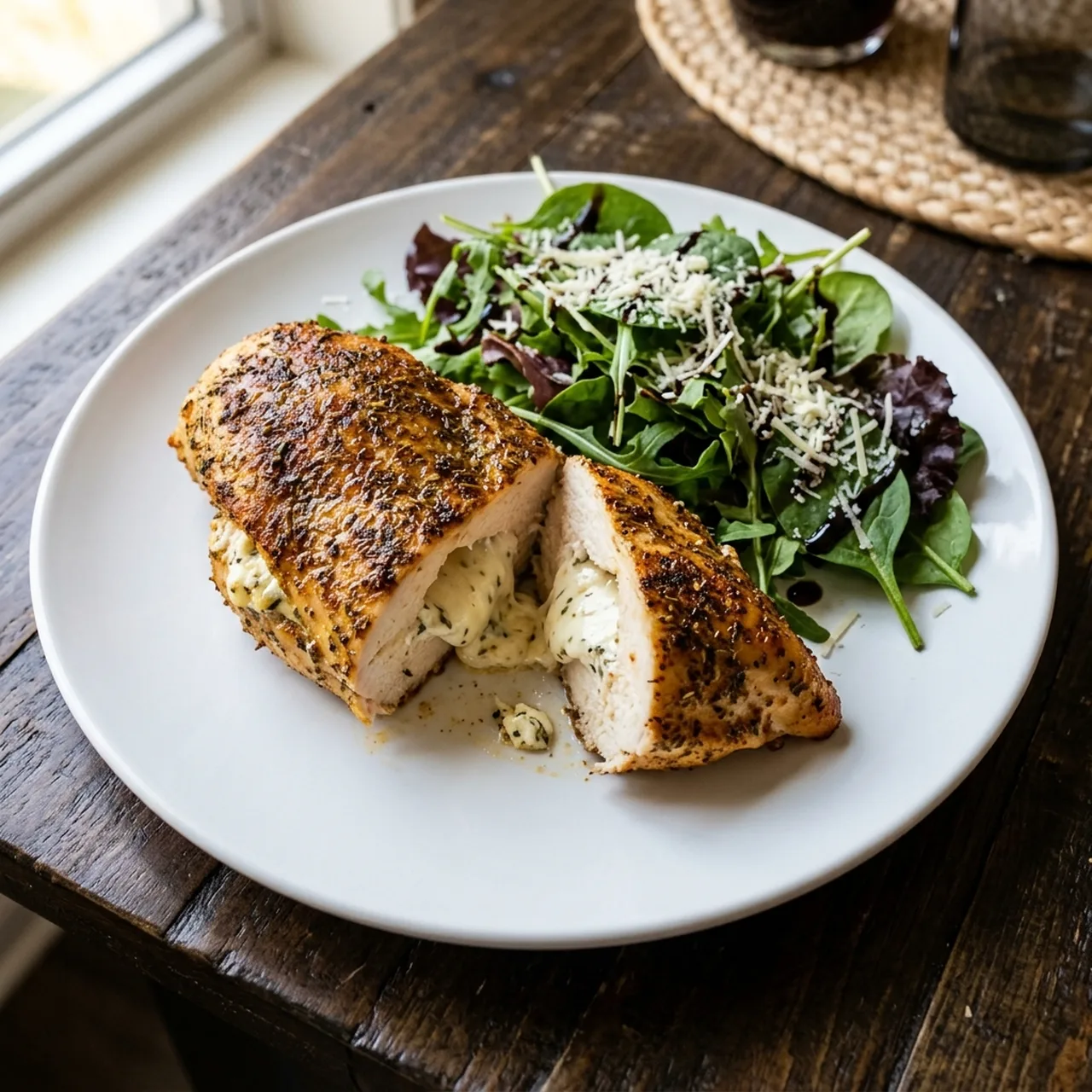 Seasoned Chicken Breast Stuffed with Cream Cheese