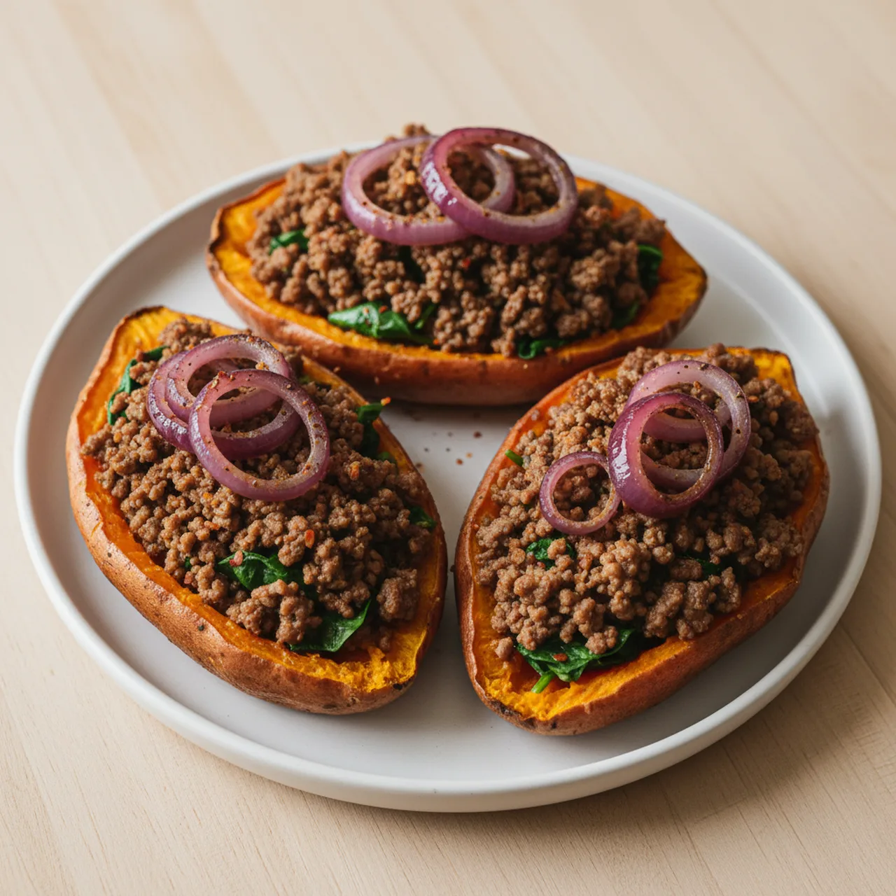 Simple Beef Sweet Potato Boats