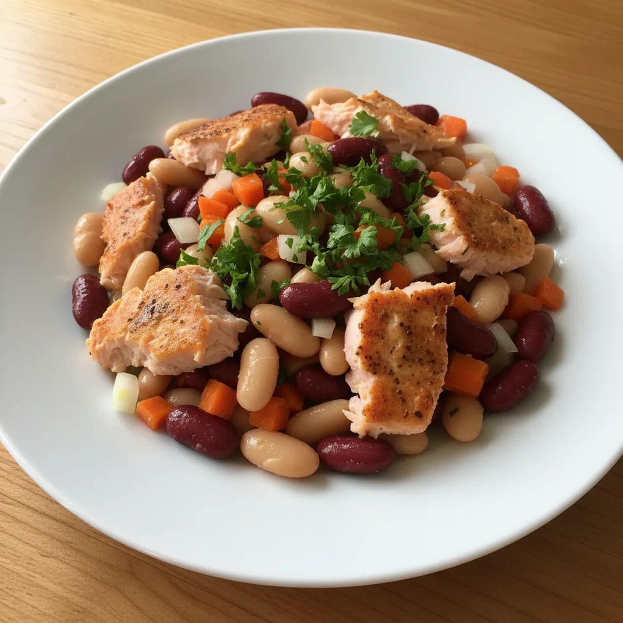 Simple Salmon and Bean Salad