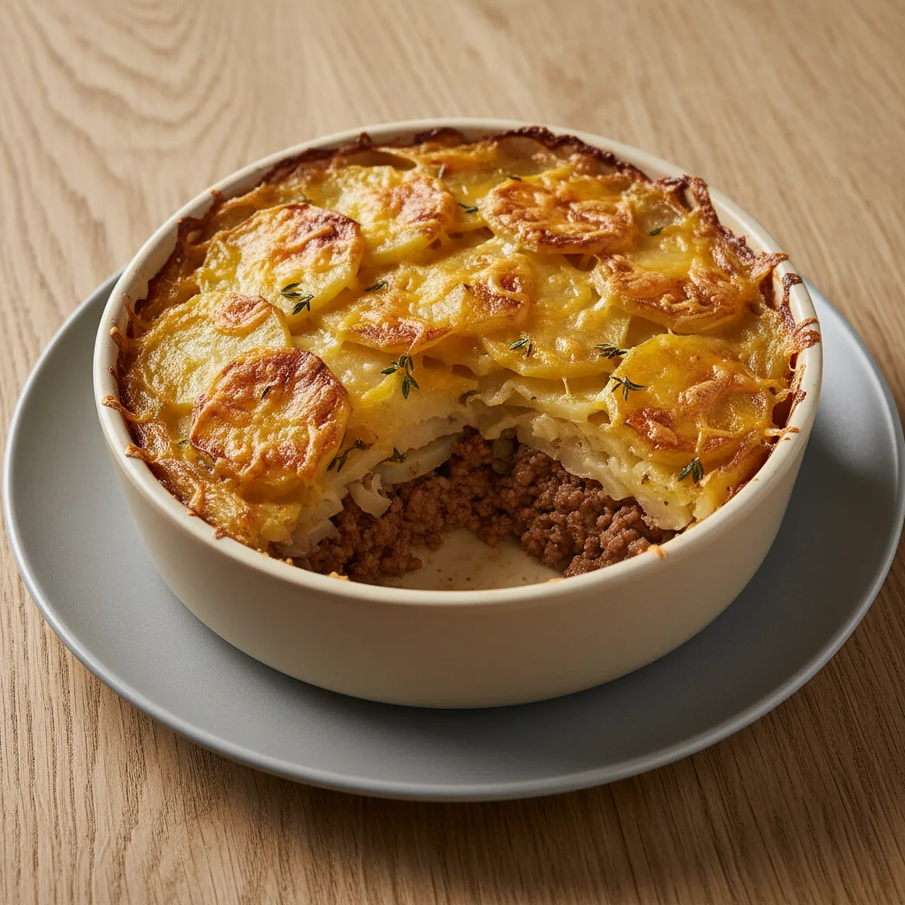 Single-Serving Minced Beef Potato Gratin