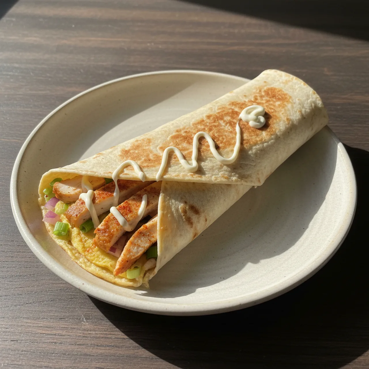 Smoked Chicken and Omelette Wrap