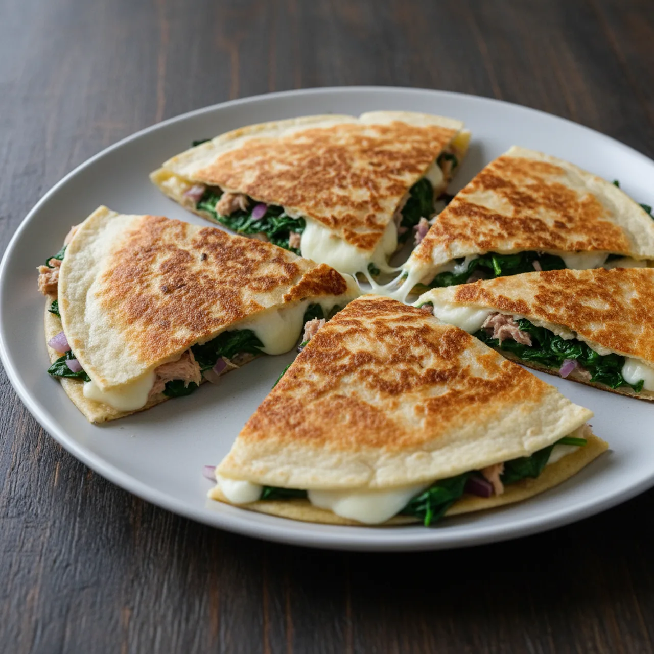 Spinach & Tuna Melt Quesadilla