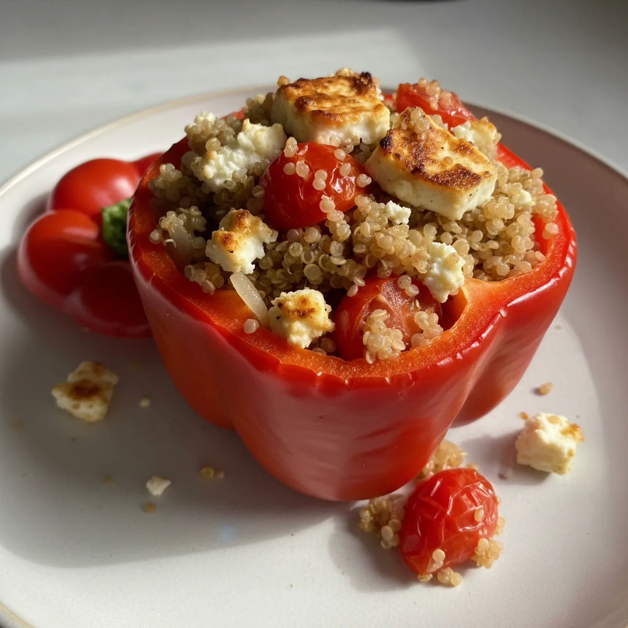 Stuffed Bell Pepper with Quinoa and Feta