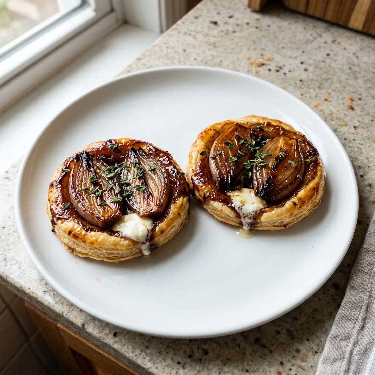 Upside-down Shallot Tartlets