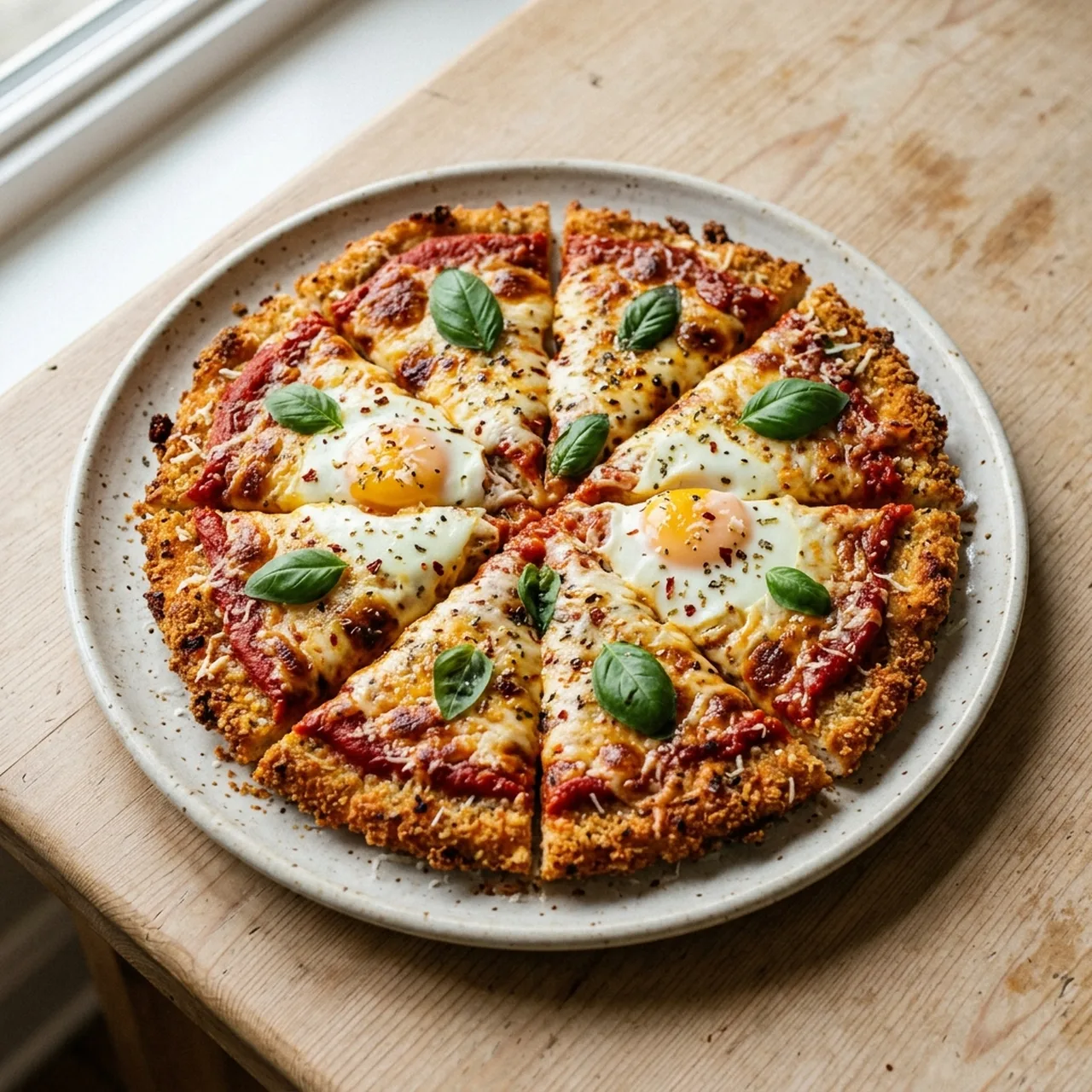 Viral Chicken and Egg Parmesan Pizza