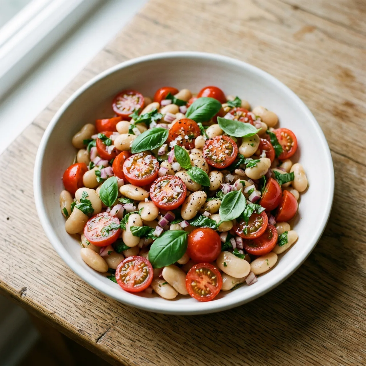 White Bean Salad with Tomato Vierge