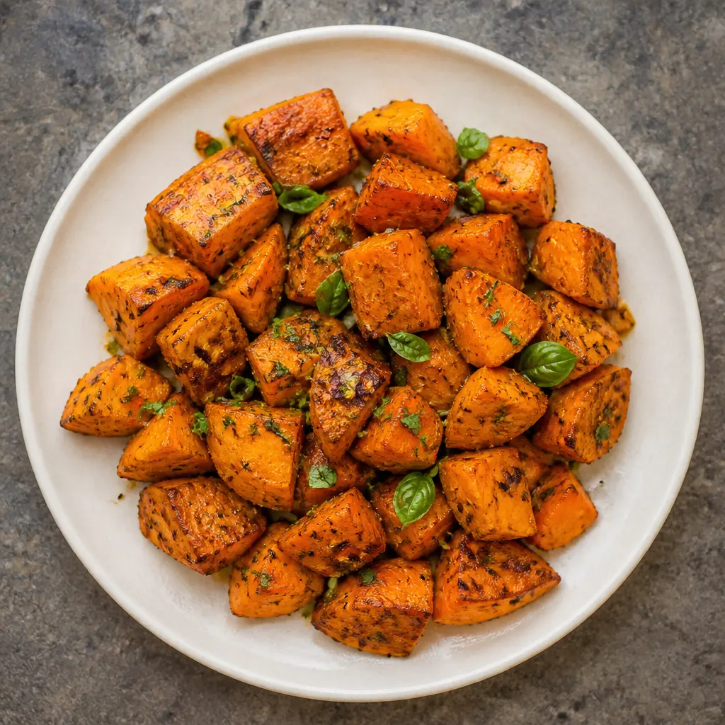 Air Fryer Roasted Sweet Potatoes