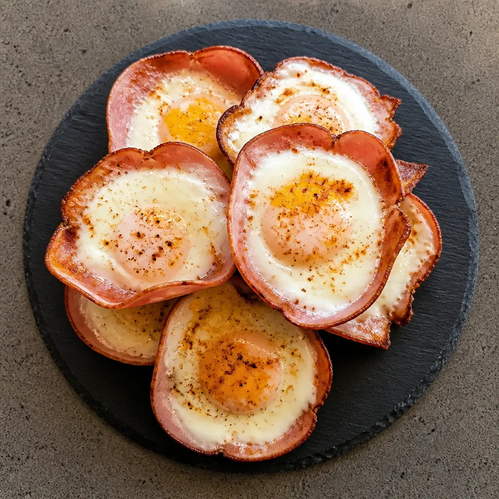 Baked Eggs in Ham