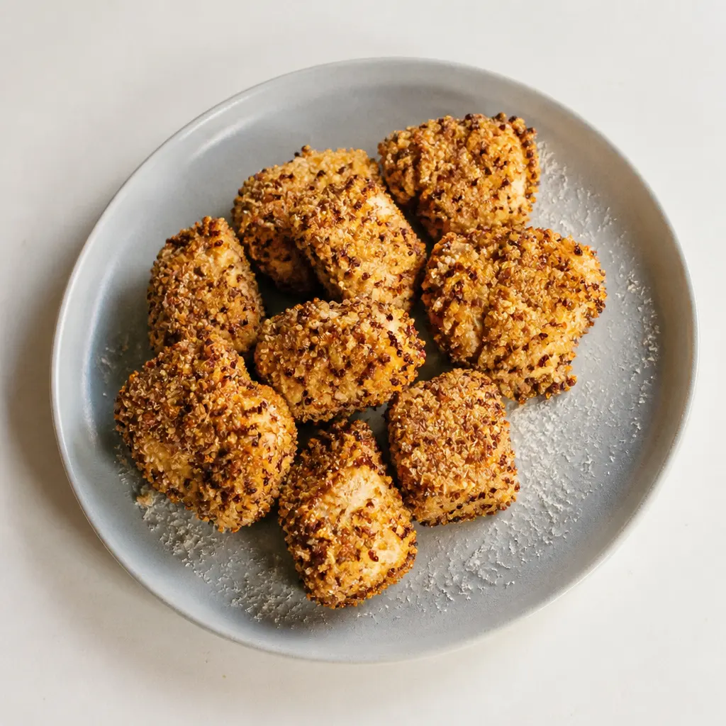 Baked Quinoa-Crusted Chicken Nuggets