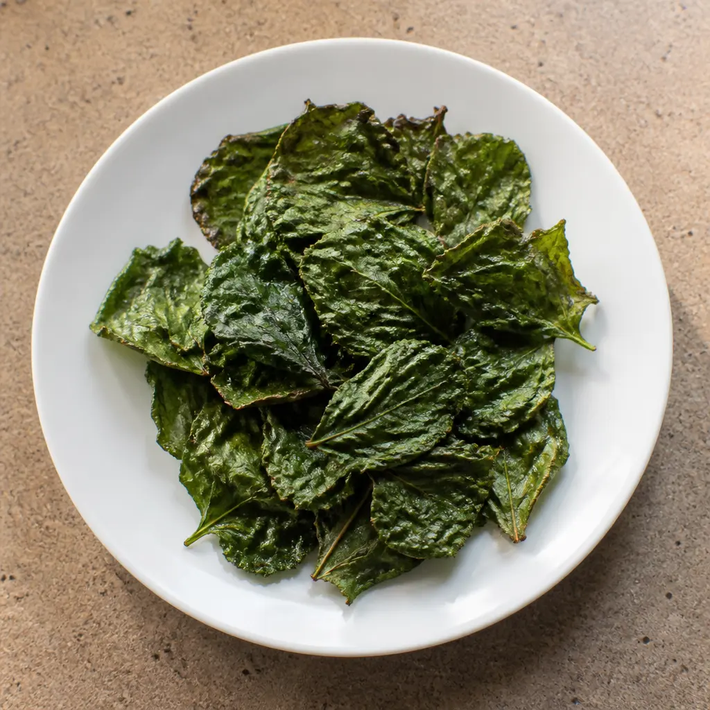 Baked Spinach Chips