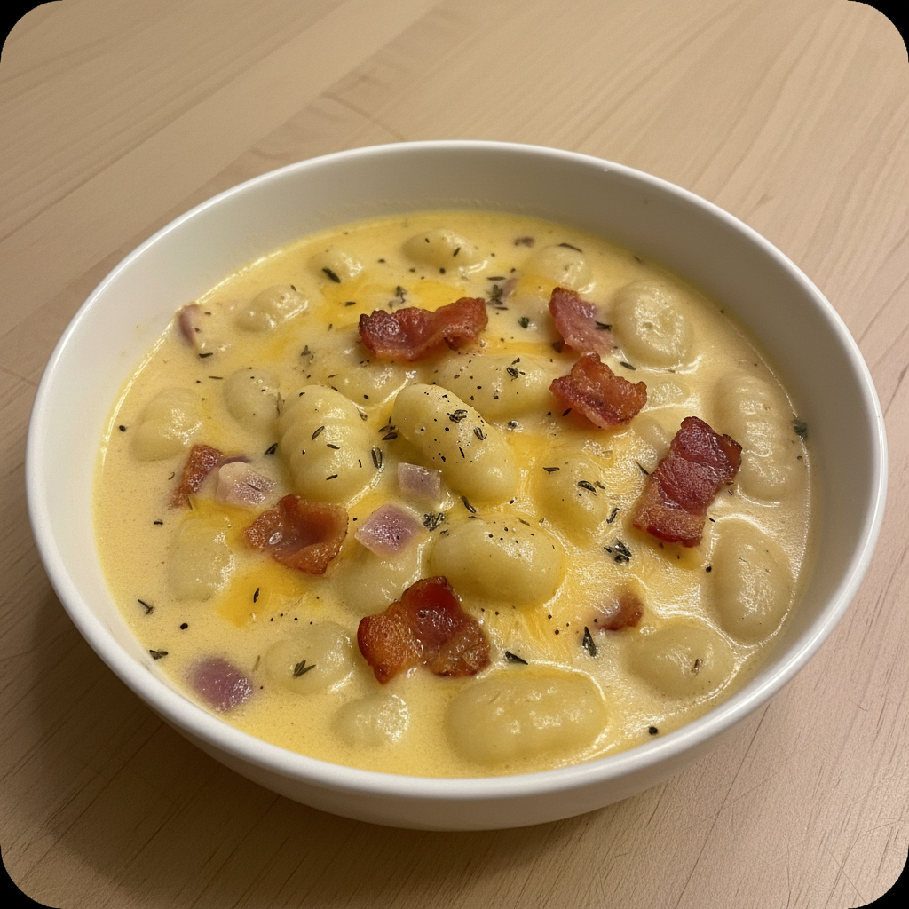 Cheddar and Bacon, Gnocchi Soup