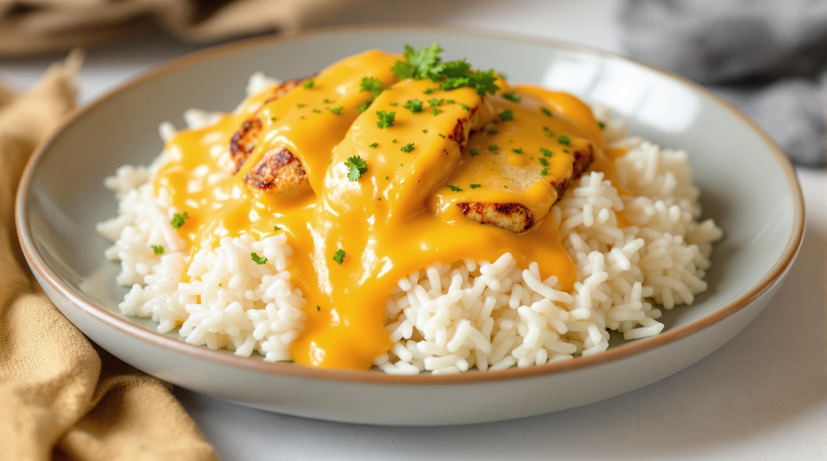 Cheesy Angel Chicken and Rice